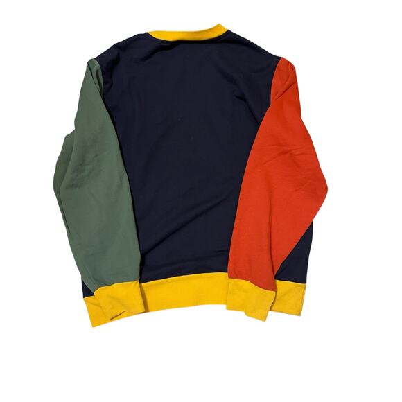 Happy Potter Sweatshirt Hogwarts with school crest Color block Large - Picture 2 of 4